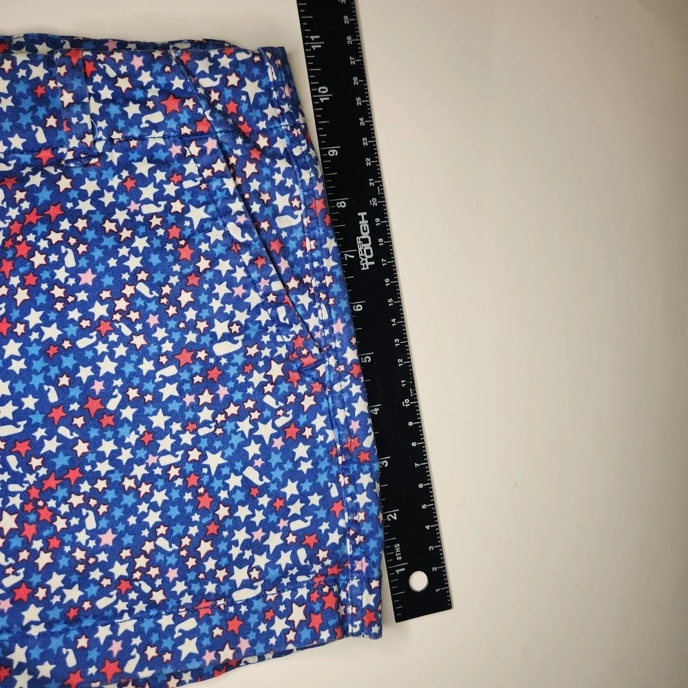 VINEYARD VINE Shorts Girls 12 American Patriotic Red White Blue Stars Adjustable
